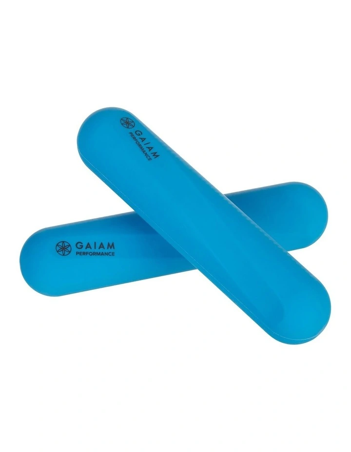 Slimline Silicone Weighted Toning Bars 2.0kg Pair in Teal