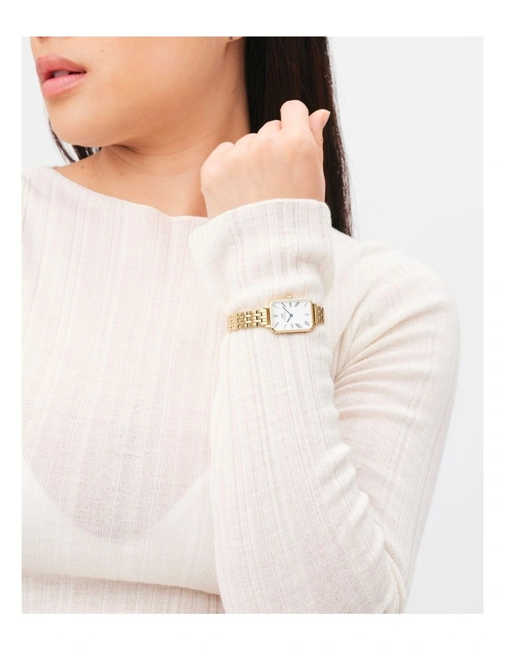 Quadro Stainless Steel Watch in Gold