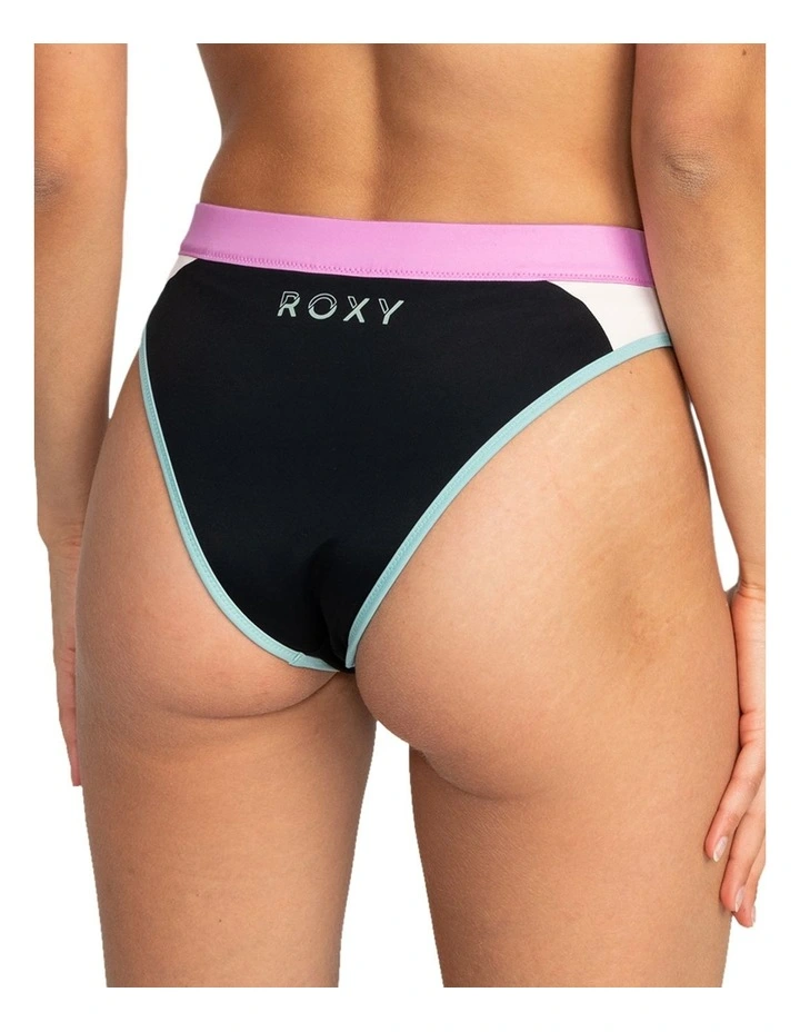 Active Mid Waist Bikini Bottoms in Anthracite