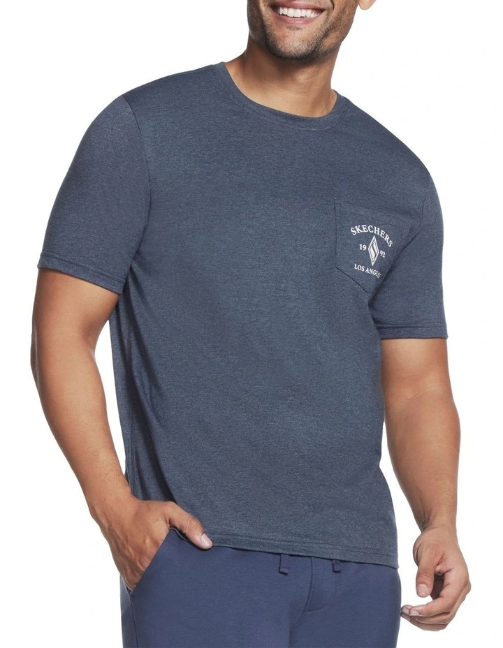 Upshift Pocket Tee in Blue Nights