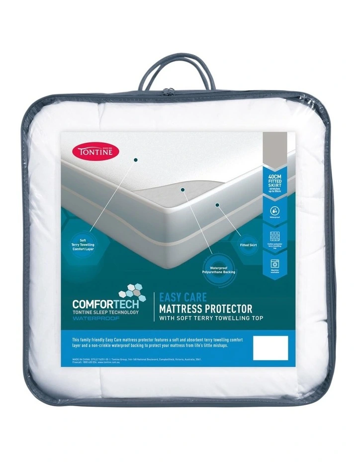 Comfortech Easy Care Mattress Protector in White