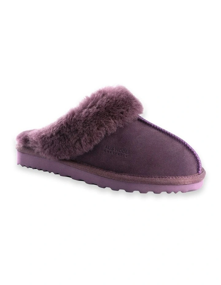 Sheepskin Wool Sydney Slippers in Plum