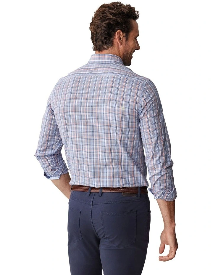 Tailored Easy Care Check Long Sleeve Shirt in Multi