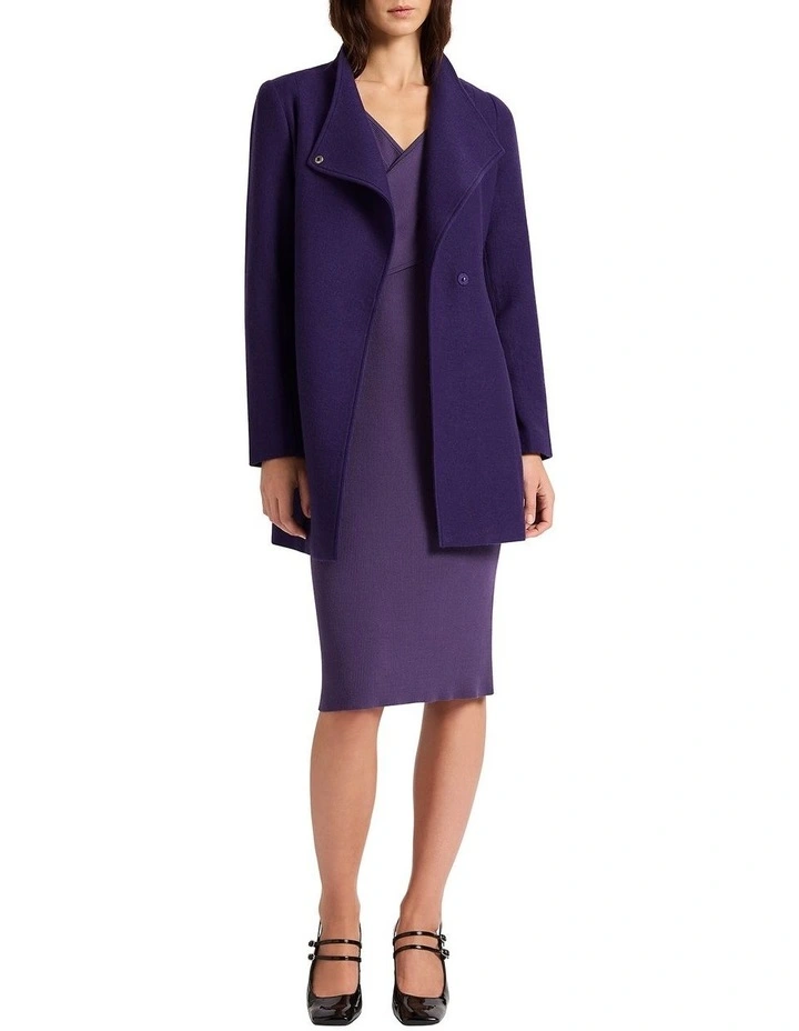 Ruby Felted Wool Coat in Nightshade