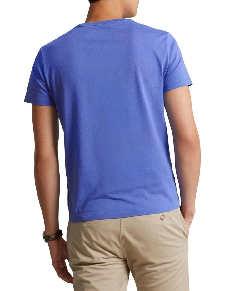 Custom Slim Fit Jersey Crewneck T-shirt in Blue