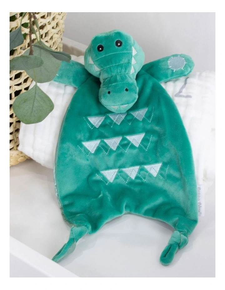 Aussie Animals Crocodile Security Blanket in Green
