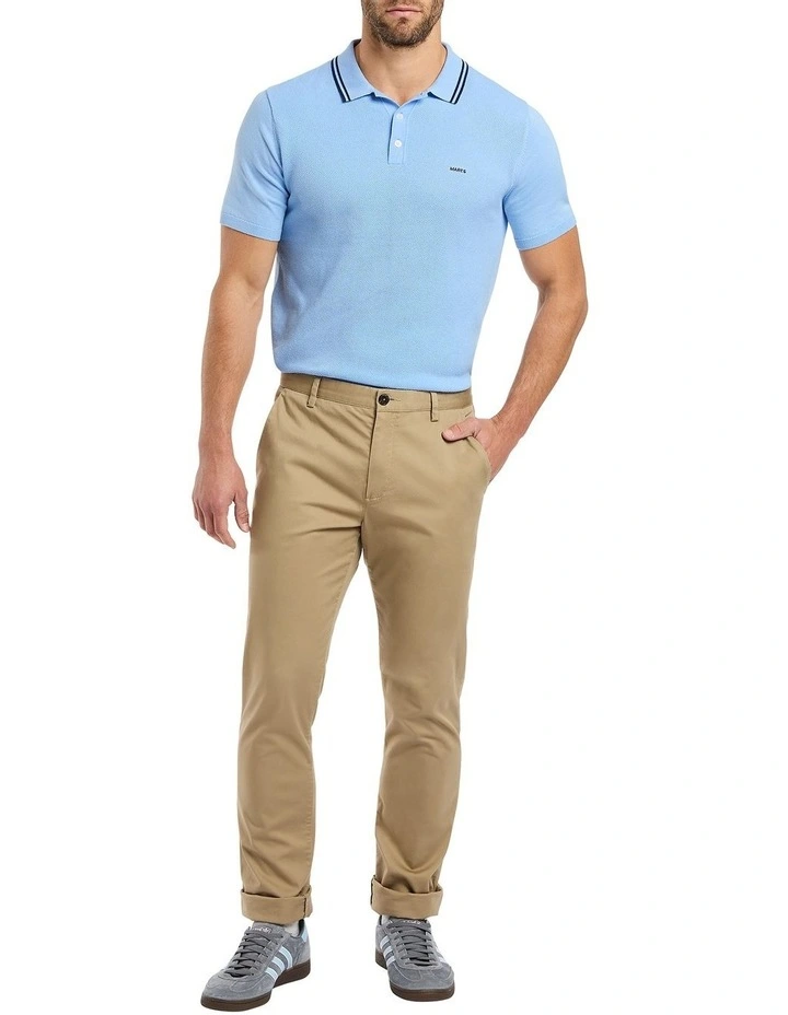 Eero Knit Polo in Sky