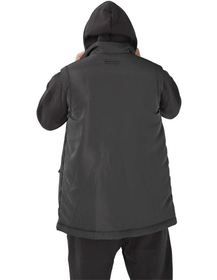 Recycled Puffer Vest in Grey