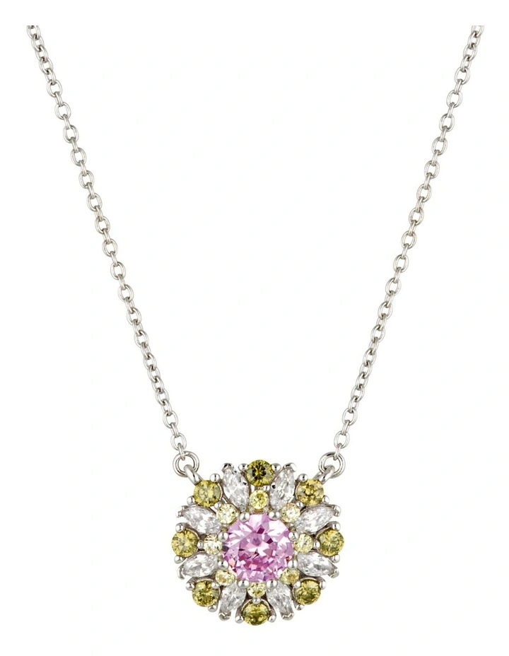 Berry Bloom Multi Pendant Necklace in Silver