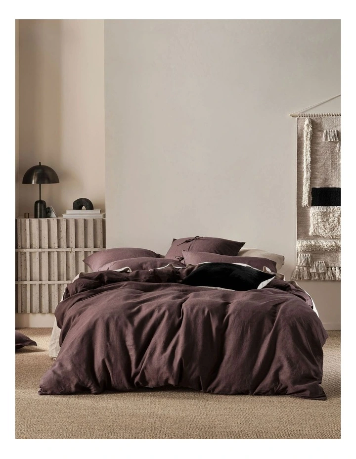 Nimes Quilt Cover Set In Espresso