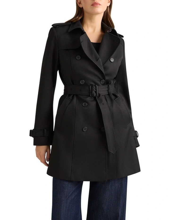 Eda Trench Coat in Black