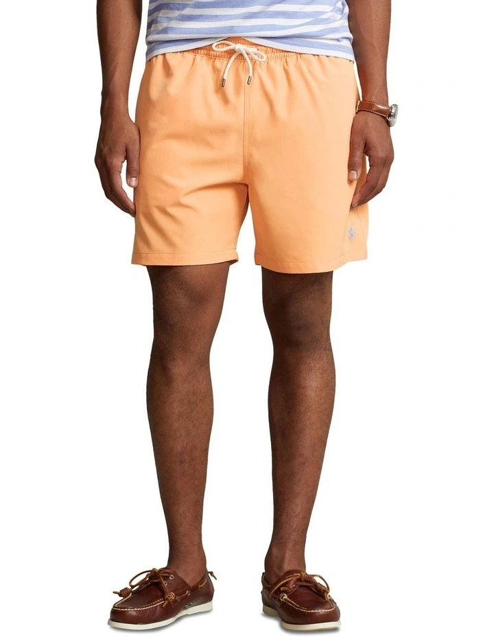 Traveler Plain Swim Short in Fair Orange