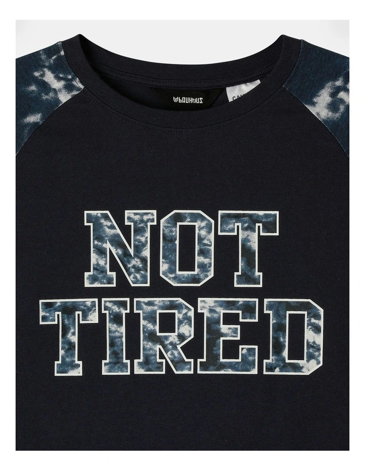 Essential Not Tired Pyjama Set in Navy