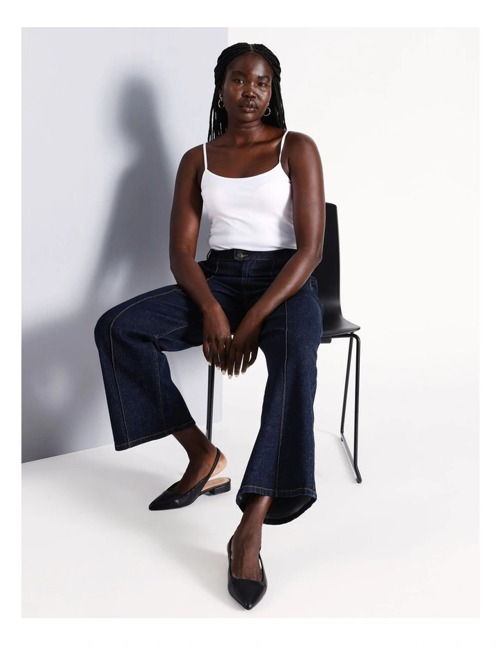 Seamfree Recycled Blend Cami in White