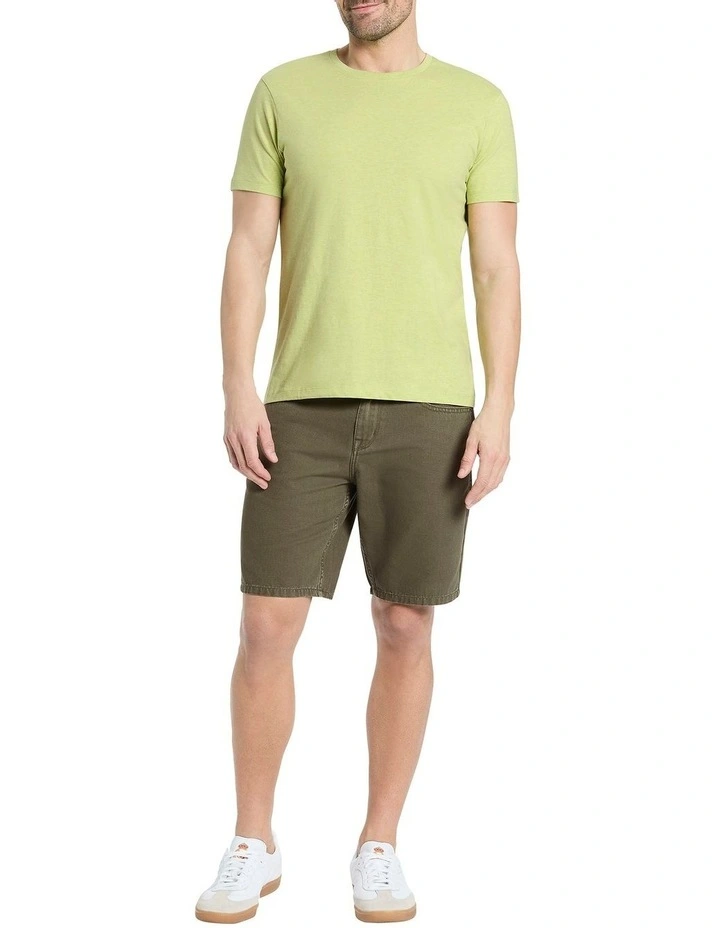 Brando Crew Neck T-shirt in Pistachio Marle