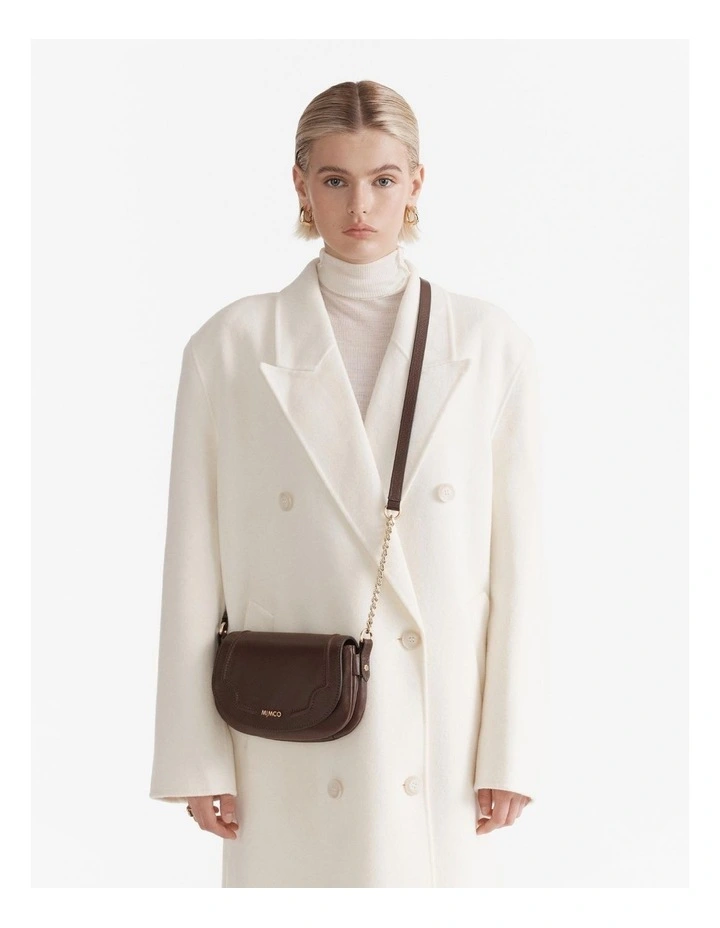 Treasure Saddle Crossbody Bag in Choc Berry