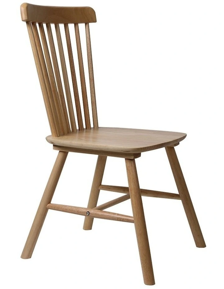 Natural Wood Dining Chairs x2 in Oak