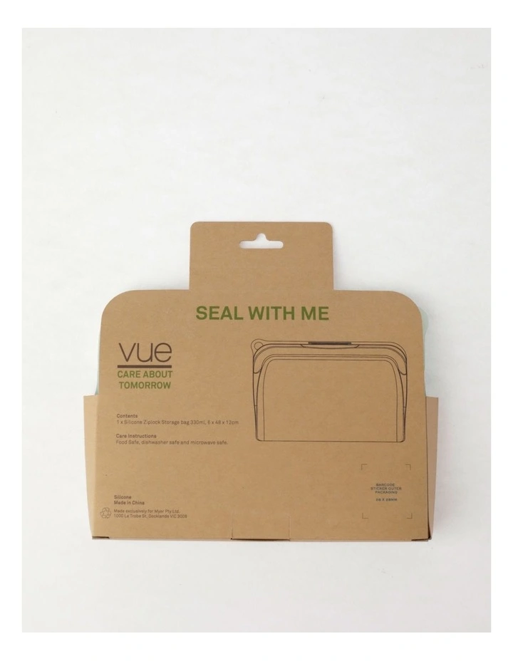 Silicone Ziplock Storage Bag 330ml in Mint
