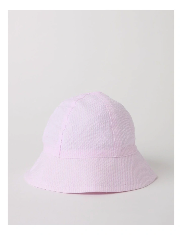 Soft Stripe Hat In Pink