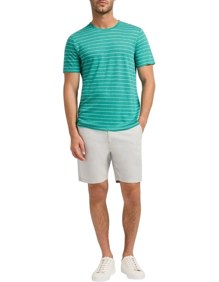 Brian Stripe Linen Tee in Galapagos Stripe