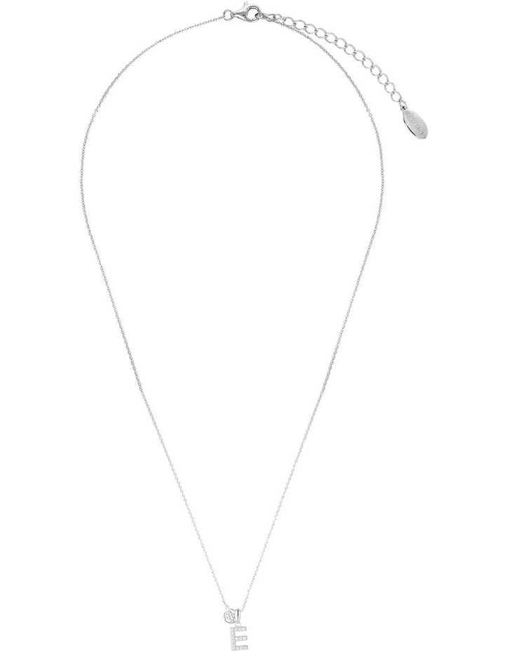 Luxury Letters 'E' Initial Pendant Silver
