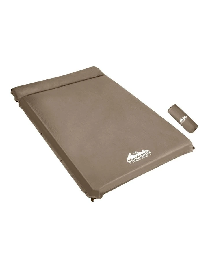 Double Self-Inflating Mat 10cm in Brown