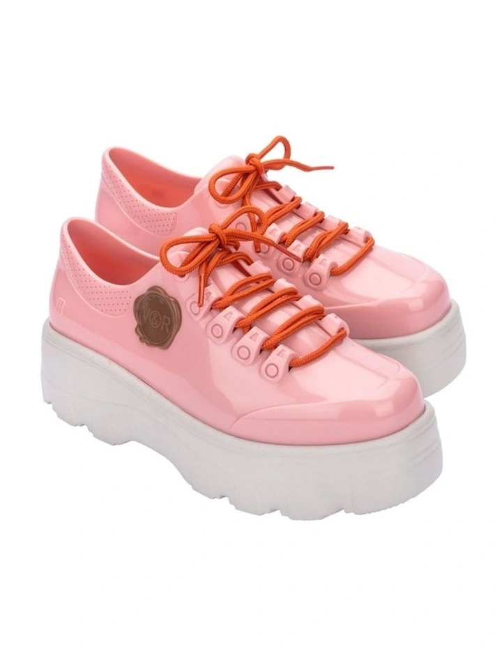 Melissa Viktor & Rolf Kick Off Buckle Up Shoes in Pink/White