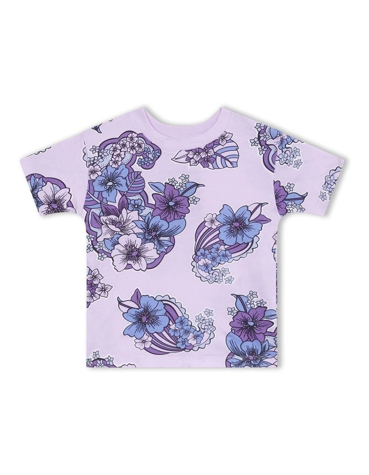 Short Sleeve Crew Tee (Sizes 3-10) in Purple