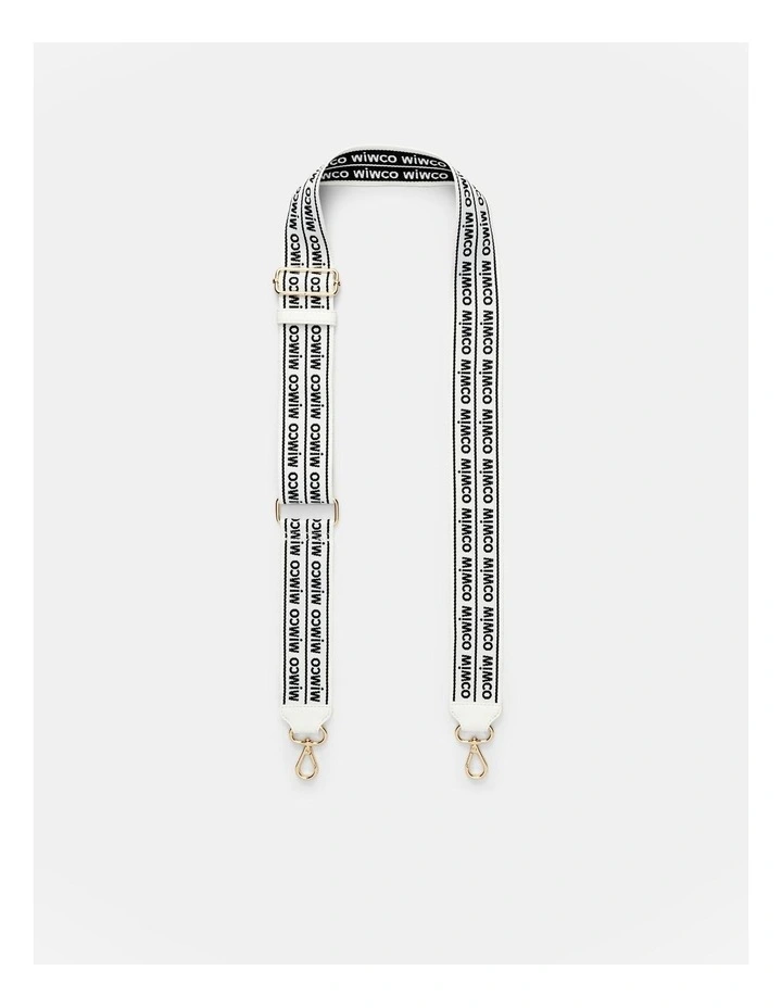 Mim Duo Webbing Bag Strap in White