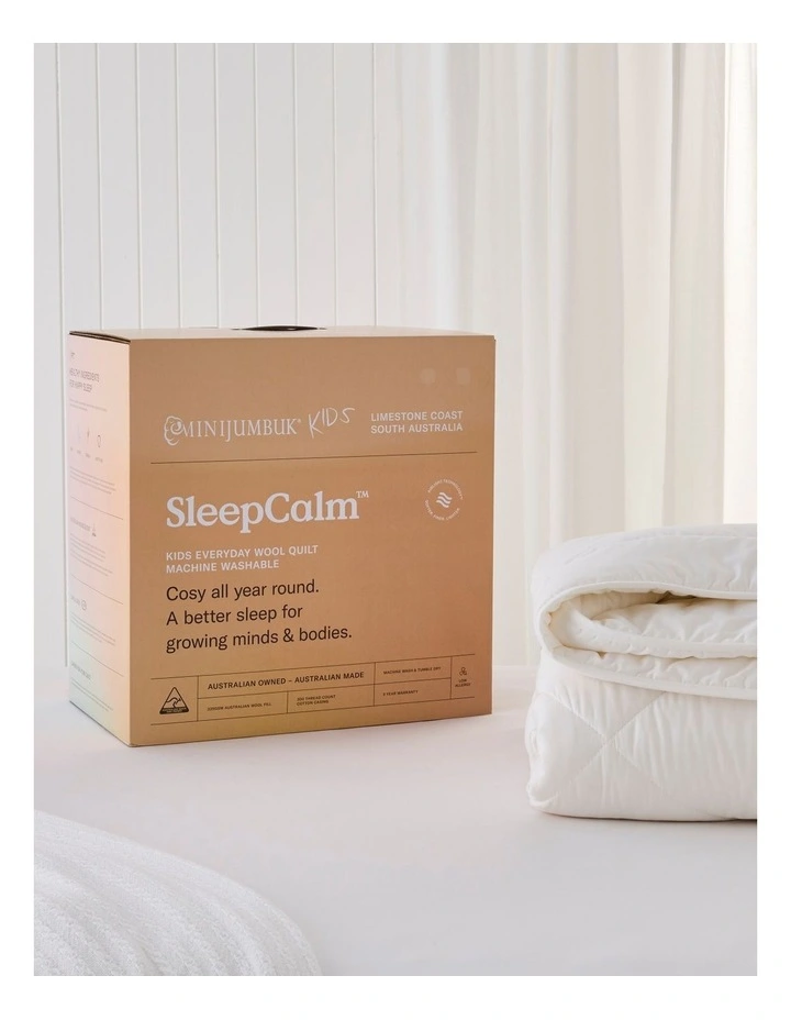 Sleep Calm Everyday Wool Quilt in White