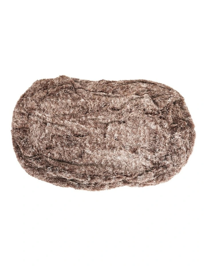 Washable Replacement Zipper Pet Bed Cover 180cm in Brown