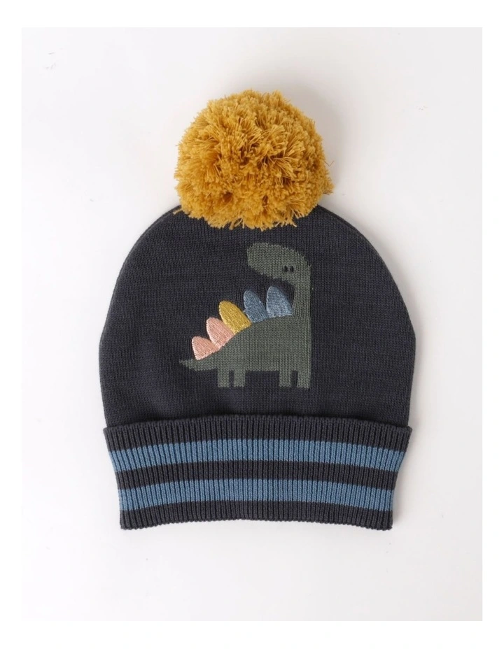 Dino Beanie in Navy