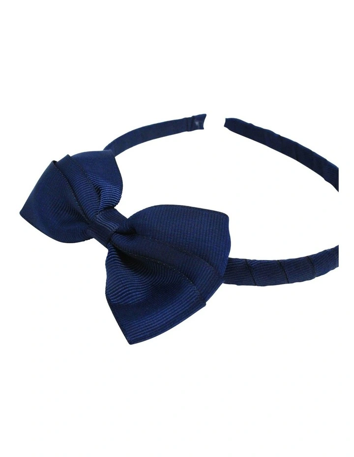 Headband & Snap Clips Set in Navy