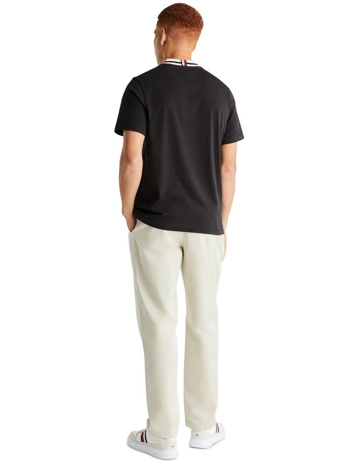 Laurel Tipped Tee in Black