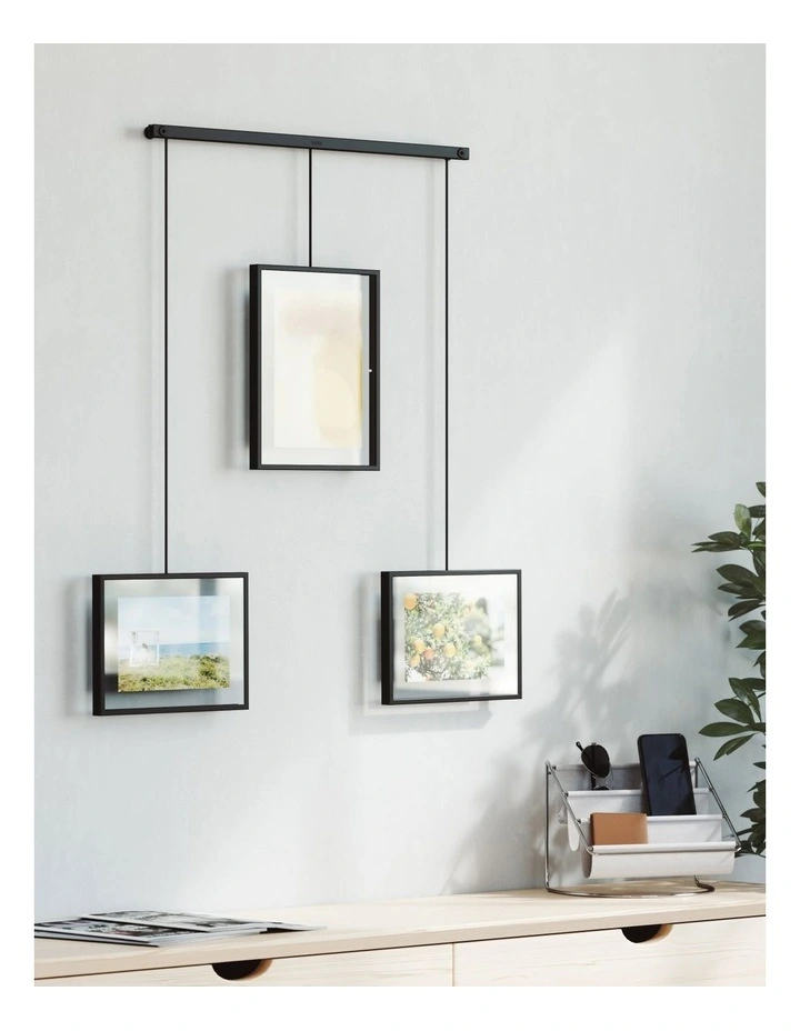 Exhibit Frame 67 x 3 x 46cm Set of 3 in Black