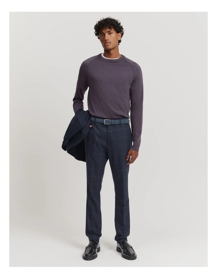 Verified Australian Merino Wool Crew Knit in Grape