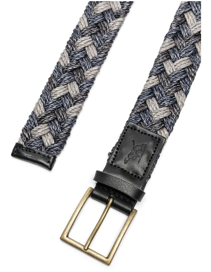 Thames Weave Belt in Denim Multi