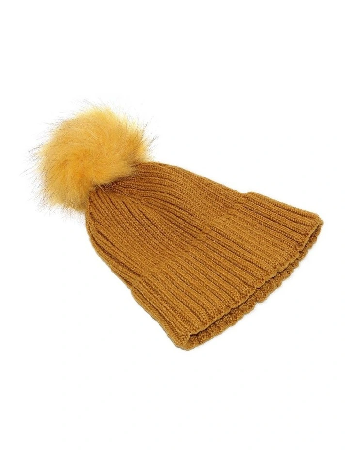 Valentine Wool Blend Beanie in Honeycomb