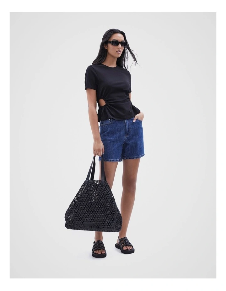 Cutout Tee in Black