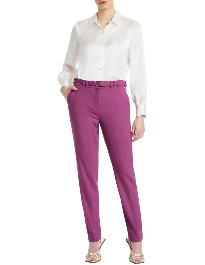 Stevie Belted Pant in Dusk Purple