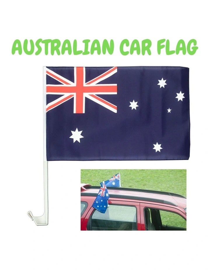 Australia Car Flag 30cm x 45cm with Window Clip Flags in Multi