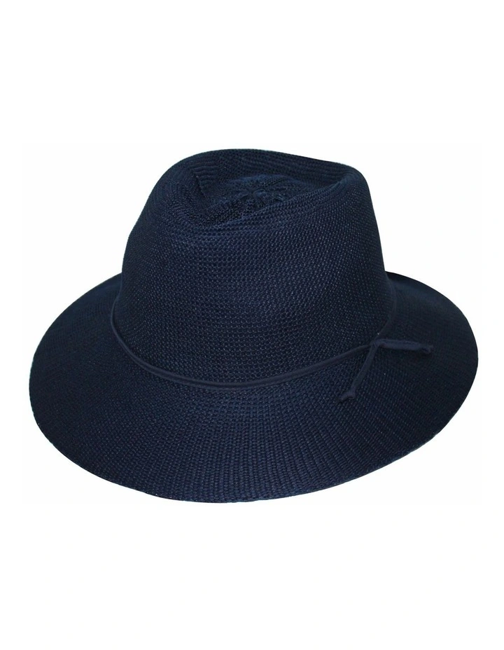 Jacqui Wash & Wear Mannish Hat In Navy