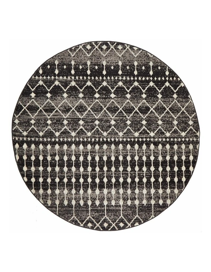 Evoke Simplicity Transitional Round Rug In Black