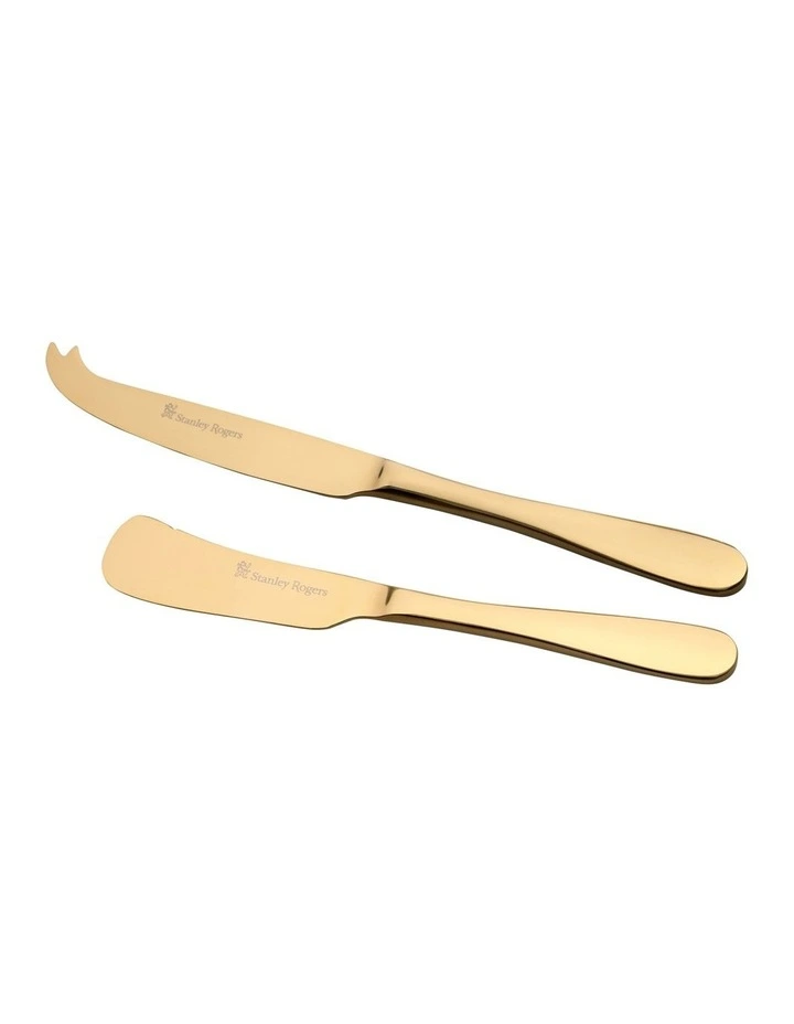 Albany Cheese Knives 2 Piece Set in Gold