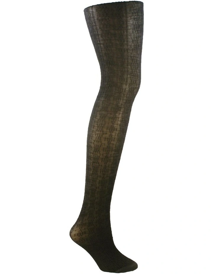 Superfine 70D Merino Dots & Dash Tights in Black