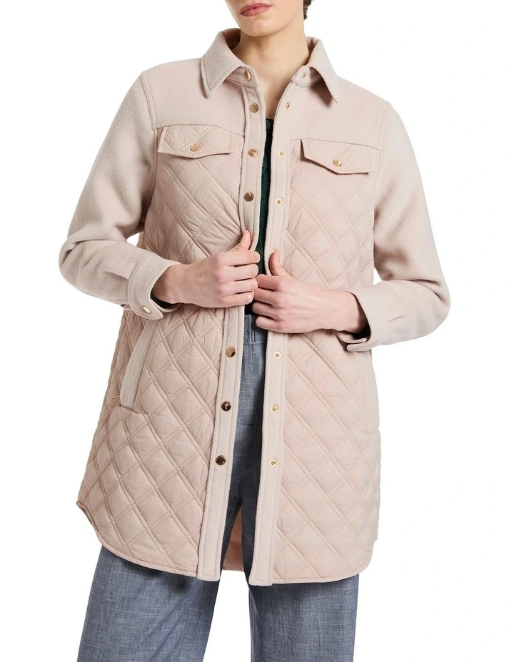 Hierro Wool Mix Jacket in Beige