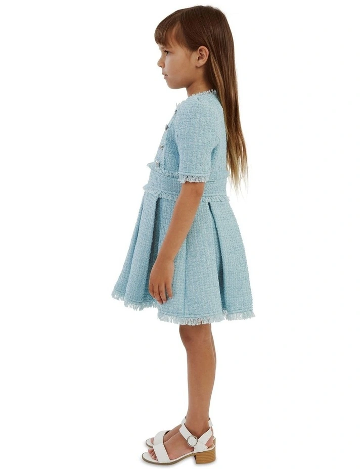 Brielle Boucle Dress in Blue