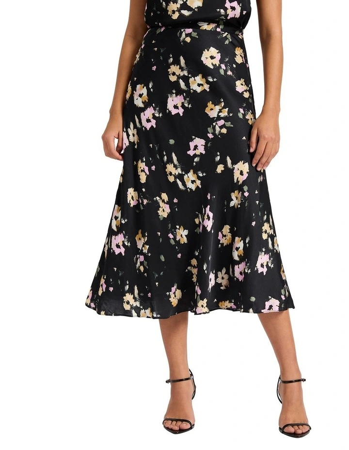 Are You Flo-real Skirt in Black Multi