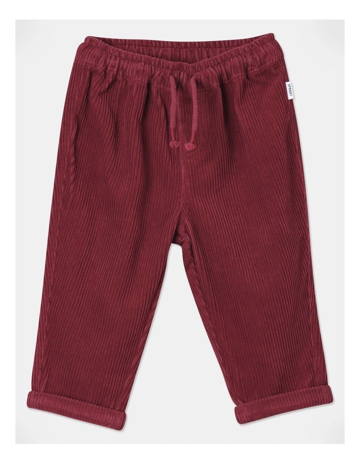 Cord Pant in Wine