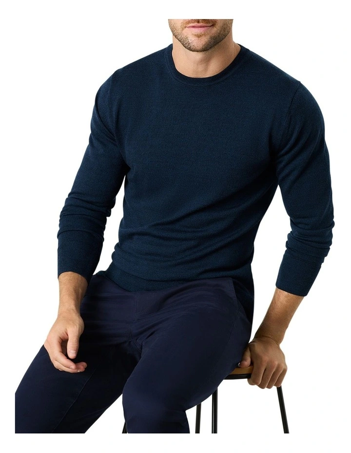 Sandringham Ashby Crew Knit in Navy